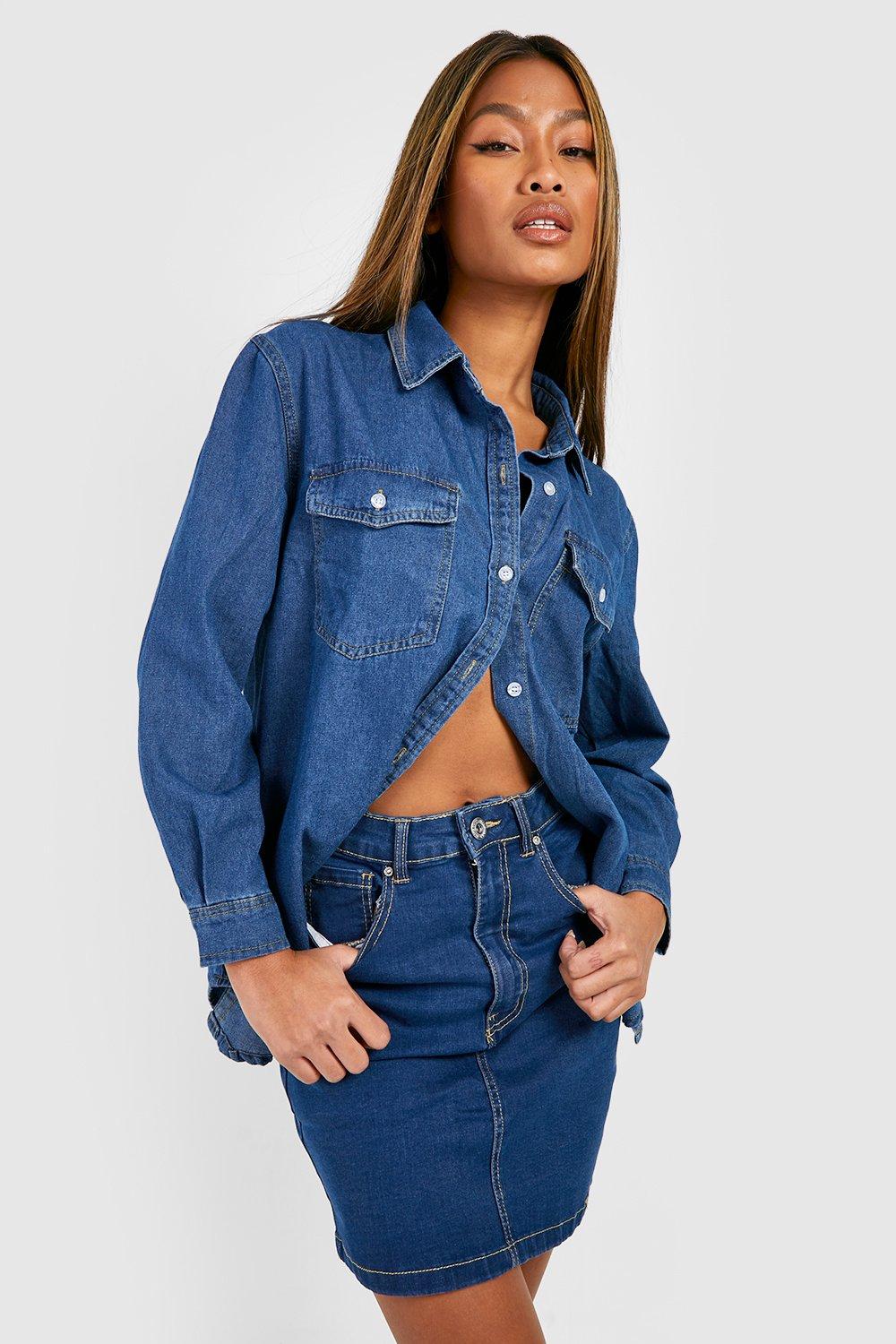 Jupe shop jean stretch